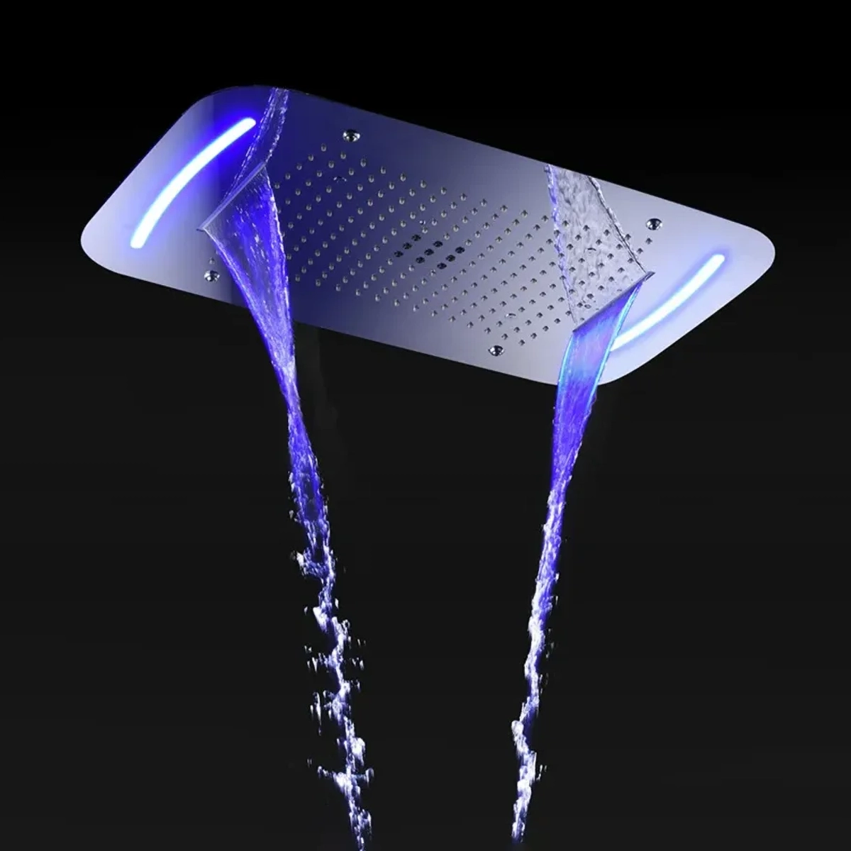 Détail ciel de pluie Vienne chrome chromothérapie LED